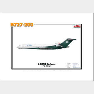 Boeing B727-200 - LASER Airlines (Art Print) Posters and Art